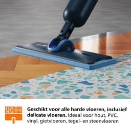 Philips OneUp Elektrische Dweil 3000 series XV3101/01 - Dweilsysteem - Vloerreiniger - Vuil water opzuigen - 1 stand - 50min dweilen - Geen emmer nodig — thumbnail 6
