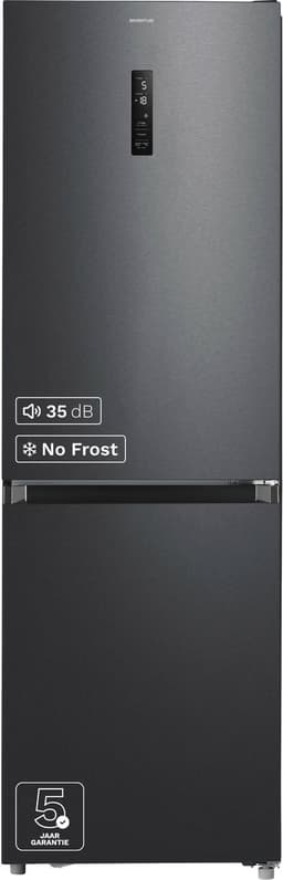 Inventum KV1850B No Frost energiezuinige koel-vriescombinatie - 185 cm hoog - 338 liter - Zeer stil: 35 dB - Superkoelen - Supervriezen - Energielabel C - Vrijstaand - Zwart — thumbnail 3