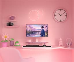 JAPANNEXT Gaming Monitor 23.8" IPS Full HD (1920x1080) 165Hz 1ms Pastel Roze | JN-I238F165-HSP-PK — thumbnail 6