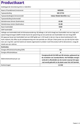 MEDION Smart Split Caravan Airco P502 (5000 BTU, 3-in-1, Koelen, Ontvochtigen, Ventileren, tot 12m², incl. Montageset, voor Caravan, Camper, WiFi, App-Functie, MD 37735) — thumbnail 2