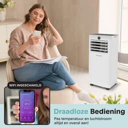 SereneLife Mobiele Airco 7000 BTU - Airconditioner met Verwarmingsfunctie - Afvoerslang - WiFi - voor Slaapkamer en Woonkamer — thumbnail 4