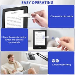 Page Turner – Afstandsbediening voor e-readers – Cameratrigger – Compatibel met diverse e-readers en tablets (voor het lezen van romans) – Wit — thumbnail 4