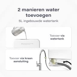 Skoov Mini Vaatwasser met waterreservoir - 3 couverts - 6 wasprogramma's - Extra stil - Kleine smalle vrijstaande afwasmachine - Camping - Wit — thumbnail 7