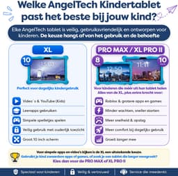 AngelTech Kinderpakket XL - Kindertablet XL + Kinderkoptelefoon - Combipakket - Kindertablet Vanaf 3 Jaar – Kinder Tablet – Kids Tablet - Tablet voor Kinderen - Blauw — thumbnail 4