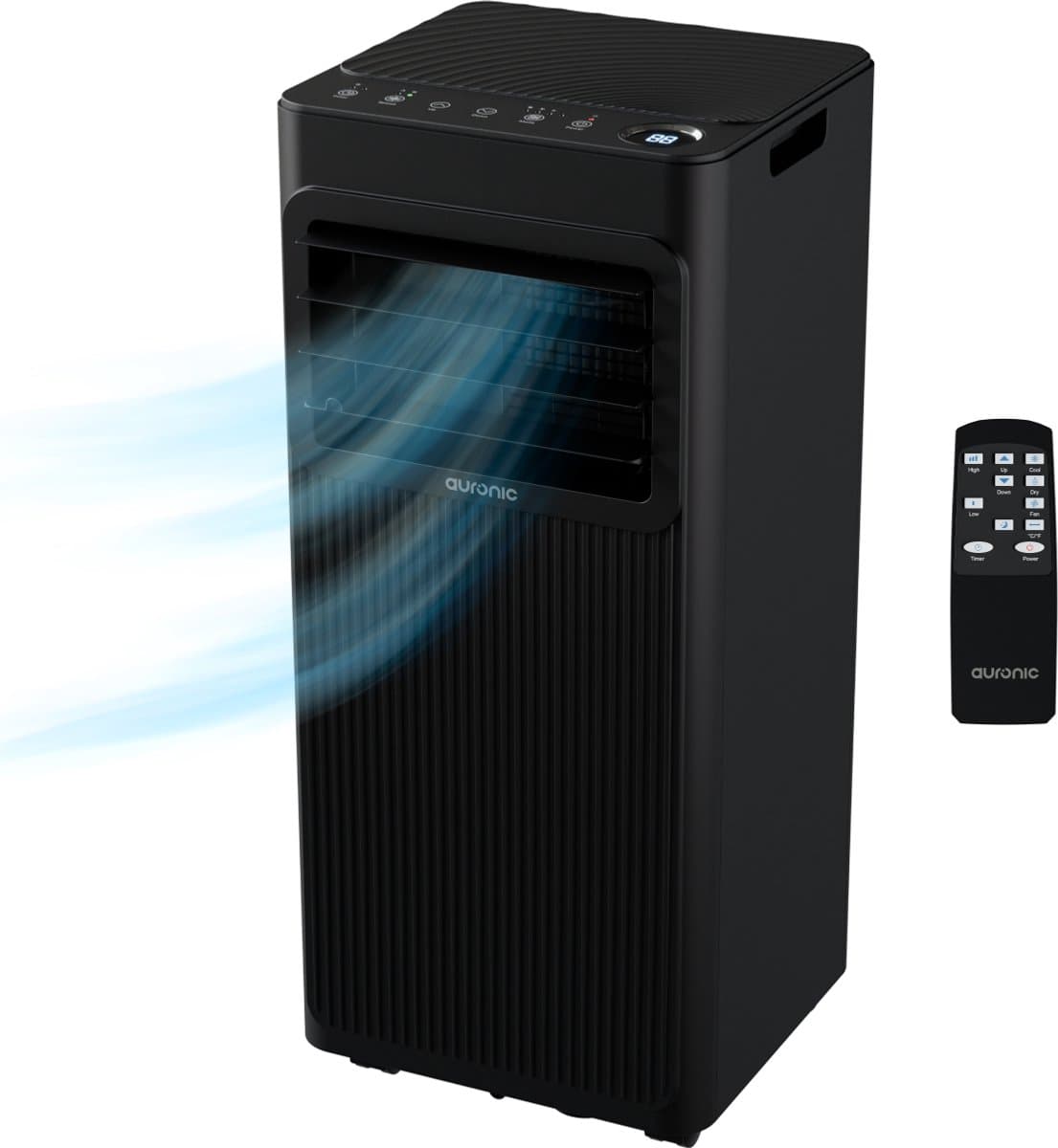 Auronic Mobiele Airco - 9.000 BTU - 3-in-1 - Airconditioning met 2 Raamafdichtingskits - Ventilator - Ontvochtiger - tot 25m² koelen - Zwart — afbeelding 1