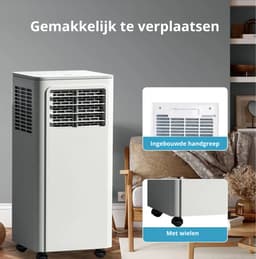 UFTA Mobiele Airconditioner - Luchtkoeler - Ventilatoren - 2,05 kW - 7000 BTU - Ruimtevaartformaat tot 54 m3 (18 ㎡ ) - Wit — thumbnail 3
