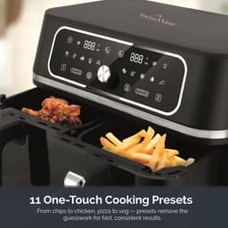 Swiss Haus® AF2309 Dubbele Airfryer XXL - 9L (2x4.5L) – 3100W – Met Kijkvenster – PFAS-vrij – Sync & Match Cook – 10 Programma’s – Heteluchtfriteuse – Zwart — thumbnail 6