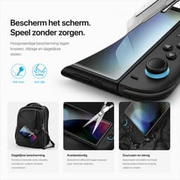 Screenprotector geschikt voor Nintendo Switch 2 met montage frame - Set van 3 stuks - Sounix - Screenprotector Tempered Glass - Gehard Glas — thumbnail 4