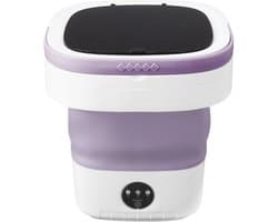 Store_7 - Mini-draagbare wasmachine - Opvouwbare wasmachine - Efficiënte droger - Paars - Compacte wasmachine - Geschikt voor ondergoed en babykled...