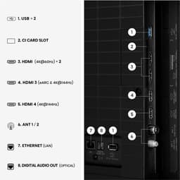 Hisense 85E8S SmartTV - 85 inch - 4K Hi-QLED MiniLED - 2026 - 600 nits - Native 144Hz Game Mode - Built-in Subwoofer - Hi-View AI Engine - Hi-QLED Colour - Dolby Vision Atmos — thumbnail 11