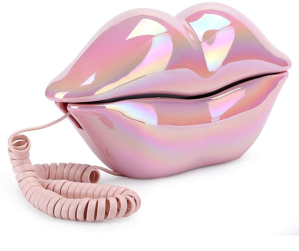Store_8 - Liptelefoon - Vaste Telefoon - Uniek Design - Roze - Telefoon voor Decoratie - Kunsttelefoon - Geschikt voor Thuis en Kantoor - Lip Phone — afbeelding 1