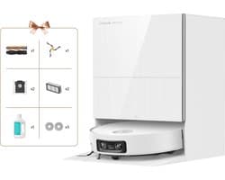 Dreame Robotstofzuiger X60 Pro Ultra Complete Wit | 42.000 Pa | Uitschuifbare arm tot 18 cm | Zelfreinigende dweil | Automatisch legen & bijvullen | Hoeken & muurranden | Huisdieren | AI navigatie | Obstakelherkenning | Allergie | Anti-klit |