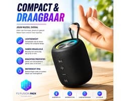 Draadloze Draagbare Luidspreker 10W Speaker RGB LED Draadloos & Wireless Fusion Pack M3 – Draagbare Bluetooth Speaker 10W | Waterdicht | RGB LED | Hifi Bas | BT/USB/TF/FM | Outdoor Wireless Speaker-Kerstcadeau-Nieuwjaar-2026-Verjaardag-