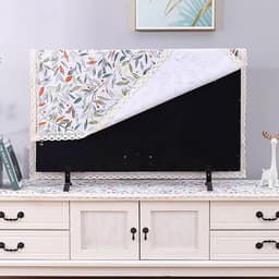 TV beschermhoes - Scherm stofkap - TV decoreren - Delicaat kantpatroon - Tot 65 inch - Stijl A — thumbnail 4