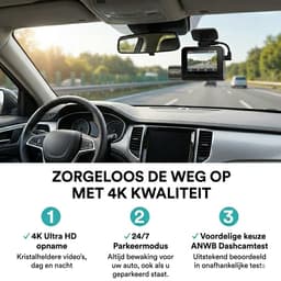70mai Dash Cam 4K A800SE Set - Dashcam voor en achter - 4K Ultra HD opname - GPS en ADAS ondersteuning - Parkeerstand beveiliging - Nachtzicht met HDR - WiFi app bediening en G-sensor voor incidentdetectie — thumbnail 3