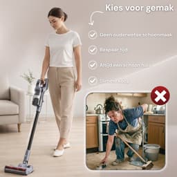 Vesora® 3-in-1 Steelstofzuiger Draadloos zonder Zak - BASIC - Draadloze Stofzuiger - Kruimeldief Snoerloos - Vacuum Cleaner - Handstofzuiger - Stofzuiger Steel met Hepa Filter - Stofzuiger Huisdieren - Zakloze Stofzuiger — thumbnail 22