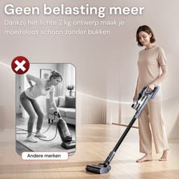 Vesora® 3-in-1 Steelstofzuiger Draadloos zonder Zak - BASIC - Draadloze Stofzuiger - Kruimeldief Snoerloos - Vacuum Cleaner - Handstofzuiger - Stofzuiger Steel met Hepa Filter - Stofzuiger Huisdieren - Zakloze Stofzuiger — thumbnail 9