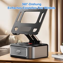 Draaibare tabletstandaard met ingebouwde luidspreker – Multifunctioneel Bluetooth-audioapparaat met verstelbare hoek | Creatieve draagbare tabletstandaard — thumbnail 2