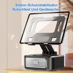 Draaibare tabletstandaard met ingebouwde luidspreker – Multifunctioneel Bluetooth-audioapparaat met verstelbare hoek | Creatieve draagbare tabletstandaard — thumbnail 4