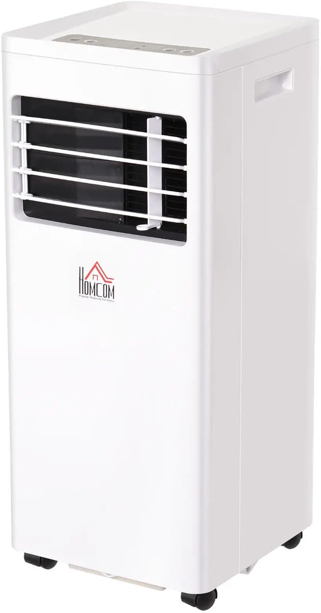 3-in-1 Mobiele airco - 7000 BTU - Draagbare airconditioner - 3-in-1 koelen, ventilator en luchtontvochtiger - voor 10-26 m² - met afstandsbediening en 24-uurs timer - 2 snelheidsniveaus - wit — afbeelding 1