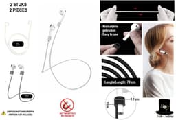 Bob Online - 2 Stuks - Witte Oordopje Silicone Lanyards niet magnetisch - 2 Pieces - White Airpod Lanyards Silicone — thumbnail 2