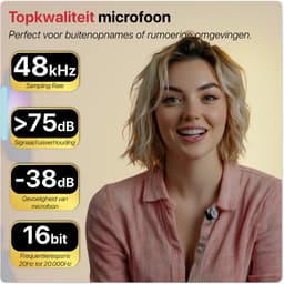 2-Pack Draadloze Microfoon met Oplaadcase - Geschikt voor Apple , Samsung, Laptop - Bluetooth Mini Microfoon - Podcast Microfoon — thumbnail 10