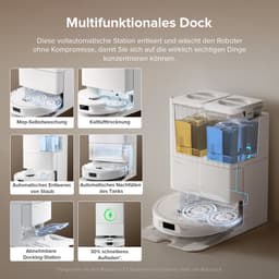 Roborock QV 35S Robotstofzuiger–10000 Pa zuigkracht– Dubbele anti-klitborstels– Slimme obstakelvermijding–Dubbele opklapbare– Draaiende dweilen– Automatisch dweilen–Zelfdrogend– Wit–Qrevo plus Upgrade — thumbnail 3