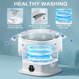 Mini Wasmachine - Voor Kleine Wasgoed - Meerdere Programma's - — thumbnail 4
