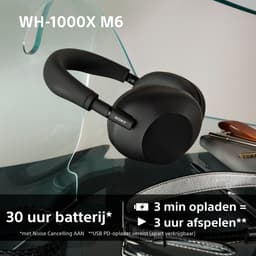 Sony WH-1000XM6 - Draadloze koptelefoon met Noise Cancelling - Zilver — thumbnail 13