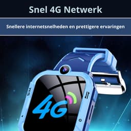 Voltura Smartwatch Kinderen - GPS Horloge Kind Met Simkaart - GPS Tracker - Kinder Smartwatch - Smartwatch Android - 4G - Videobellen - HD Camera - SOS-Knop - Whatsapp en SMS - Elke polsmaat - Nederlands - Incl. Simkaart - Zwart — thumbnail 9