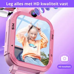 Voltura Smartwatch Kinderen - GPS Horloge Kind Met Simkaart - GPS Tracker - Kinder Smartwatch - Smartwatch Android - 4G - Videobellen - HD Camera - SOS-Knop - Whatsapp en SMS - Elke polsmaat - Nederlands - Incl. Simkaart - Zwart — thumbnail 8