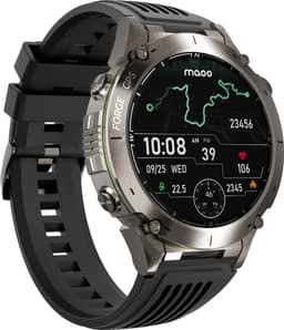 Maoo FORGE - GPS Smartwatch Heren - 1.43" AMOLED Display - 3 Bandjes - GPS (5 satellieten) - Belfunctie - 730mAh Batterij (lange accuduur) - 170+ Sportmodi - Hartslag, Bloeddruk, SpO2, Stappenteller - Kompas, Zaklamp - 1 ATM Waterdicht - Gun Metal — thumbnail 3