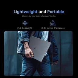Acemagic LX15 Laptop - 15,6 inch - Intel N95 processor tot 3,4 GHz - 16GB DDR4 RAM 512GB SSD - Windows 11 Pro - WiFi 5 - BT5.0 - Notebook Grijs — thumbnail 4