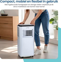 Gologi 3-in-1 Mobiele Airco - Aircooler met Wifi en App - 9.000 BTU/h - Met Raamafdichtingskit - Inclusief Afstandsbediening – Geschikt voor Slaapkamer - Wit — thumbnail 4