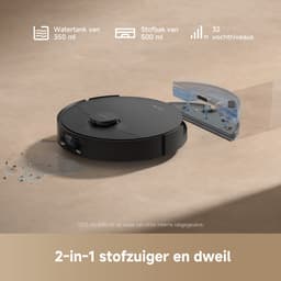 Dreame D20 Pro Plus - Robotstofzuiger met Dweil en Automatisch Leegstation - 13.000 Pa Zuigkracht - Anti-haarverstrikkingstechnologie - Zwart — thumbnail 9