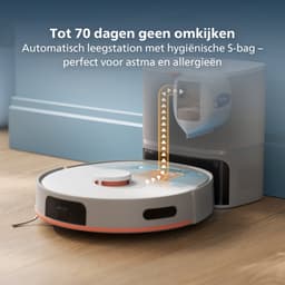 Philips Homerun 5000-serie Robotstofzuiger Met Dweilfunctie en Automatisch Leegstation- XU5100/20 - 10000 Pa Extreme Zuigkracht - Dubbele Dweilen — thumbnail 9