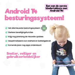 TinyPlay kindertablet Maxi V2 - Android 14 - 10 inch - 64GB+64SD - 4GB+4GB Virtual RAM - 6000 mAh batterij - Ouderlijk toezicht - kindertablet vanaf 3 jaar - Octa-core processor - Tablet kinderen - Kindertablets - Glazen screenprotector - Rainbow — thumbnail 3