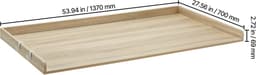 Wasmachine-Droger Werkblad, 54 x 27 inch, Hout, Waterafstotend met Anti-slip Pads, voor Wasorganisatie, Eiken — thumbnail 2
