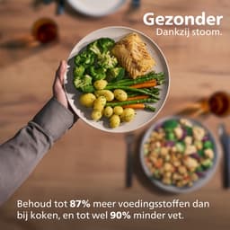 Philips 5000 Series Dual Basket Airfryer - NA551/00 - Stoomfunctie - Dubbele Mand - 9L - Tot 6 Personen — thumbnail 8