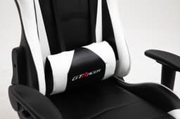 GTRacer Pro - Game Stoel - Gaming Stoel - Ergonomische Bureaustoel - Gamestoel - Verstelbaar - Gaming Chair - Zwart / Wit — thumbnail 3