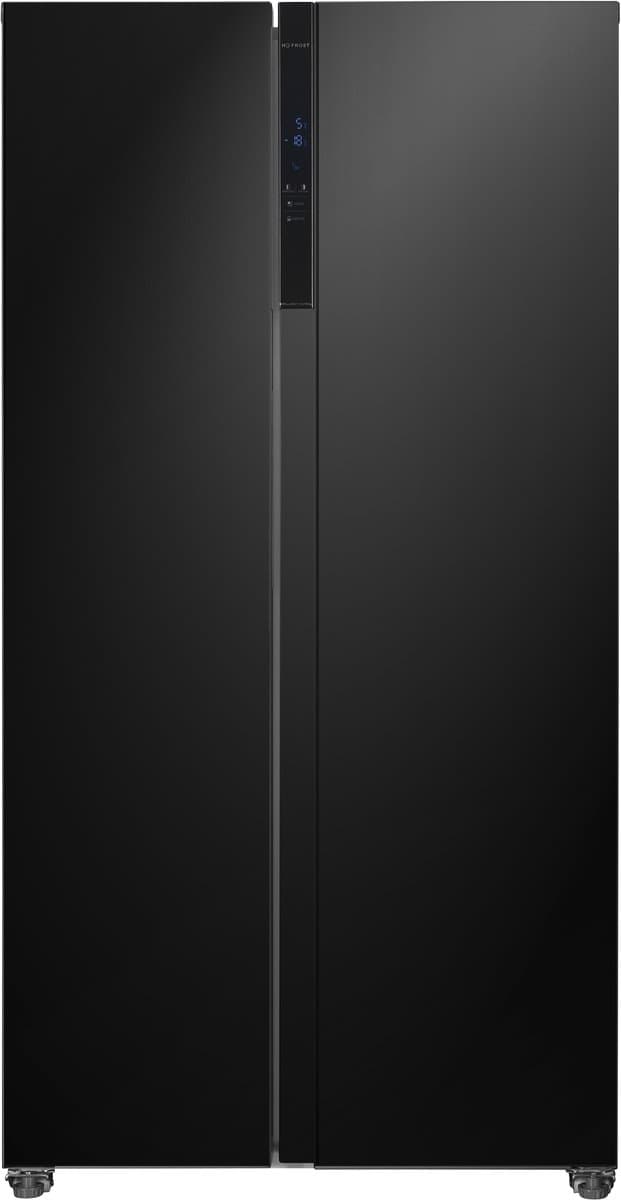 Frilec BONNSBS-630-040CB - Amerikaanse koelkast - Energiezuinig C - No Frost - 5 Jaar Garantie - 2 Deuren - 532 Liter - Super Vries - Digitaal Display - Zwart — afbeelding 1
