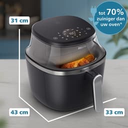 Philips 3000 Series Airfryer - NA331/00 - Kijkvenster - RapidAir Plus - 6.2L - Tot 5 Personen - Zwart — thumbnail 11