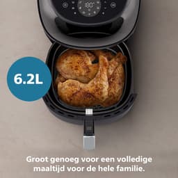 Philips 3000 Series Airfryer - NA331/00 - Kijkvenster - RapidAir Plus - 6.2L - Tot 5 Personen - Zwart — thumbnail 7