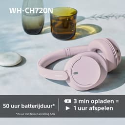 Sony WH-CH720N – Draadloze over-ear koptelefoon met Noise Cancelling - Roze — thumbnail 7