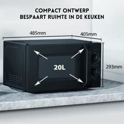 Intelectro Magnetron - De Multifunctionele Magnetron voor een Complete Kookervaring - Compacte en Veelzijdige Moderne 1000W Magnetron - Grill- en Aanvullende Functies - 1000W - Zwart - Levering Sneller dan Aangegeven! — thumbnail 3