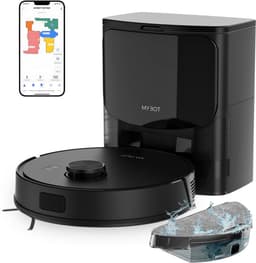 MYBOT X9 PRO - Robotstofzuiger Met Dweilfunctie - 6500PA Zuigkracht - Leegt Automatisch - Ideaal voor Huisdieren - Zelflerende Robotstofzuiger - Met Laadstation - Uitgebreide Mapping - LDS Laser Navigatie - Met leegstation — thumbnail 1