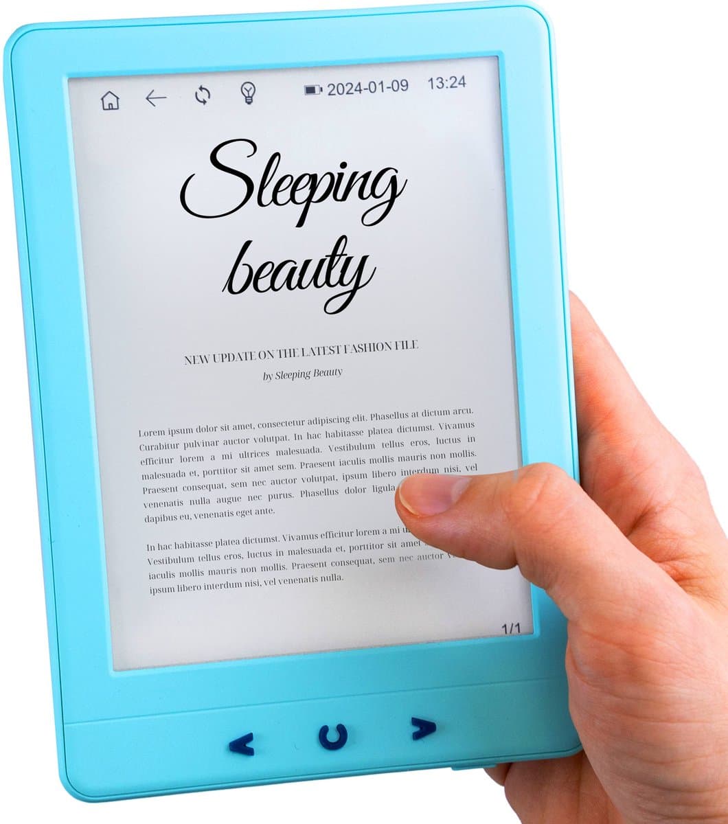 eReader 6 inch - E-Reader met Backlight - Ebook Reader - 17H Schermtijd - 4GB - Blauw - Silvergear — afbeelding 1