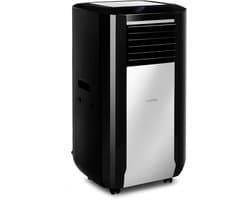 Klarstein airconditioner, 5-in-1 mobiele airconditioner, luchtontvochtiger, ventilator, nachtmodus, antibacteriële luchtreiniger, zeer stille & mobiele airconditioner met luchtafvoerslang, 15000 BTU, pikzwart,4 kW voor 72 m² - Afstandsbediening