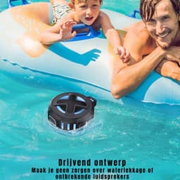 GTB® Douche Speaker - Badkamer Speaker - Douche Speaker Bluetooth - Zwart - 8cm x 8cm x 7cm — thumbnail 8