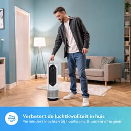 Luchtreiniger Hot & Cold 3-1 met Vervangbaar HEPA 13 Filter met App & Afstandsbediening - Air Purifier - Air Cleaner - Koolstoffilter - 80 m3 - 1500 W- Wit - Tegen Hooikoorts, Huisstofmijt, Allergie - Silvergear — thumbnail 12